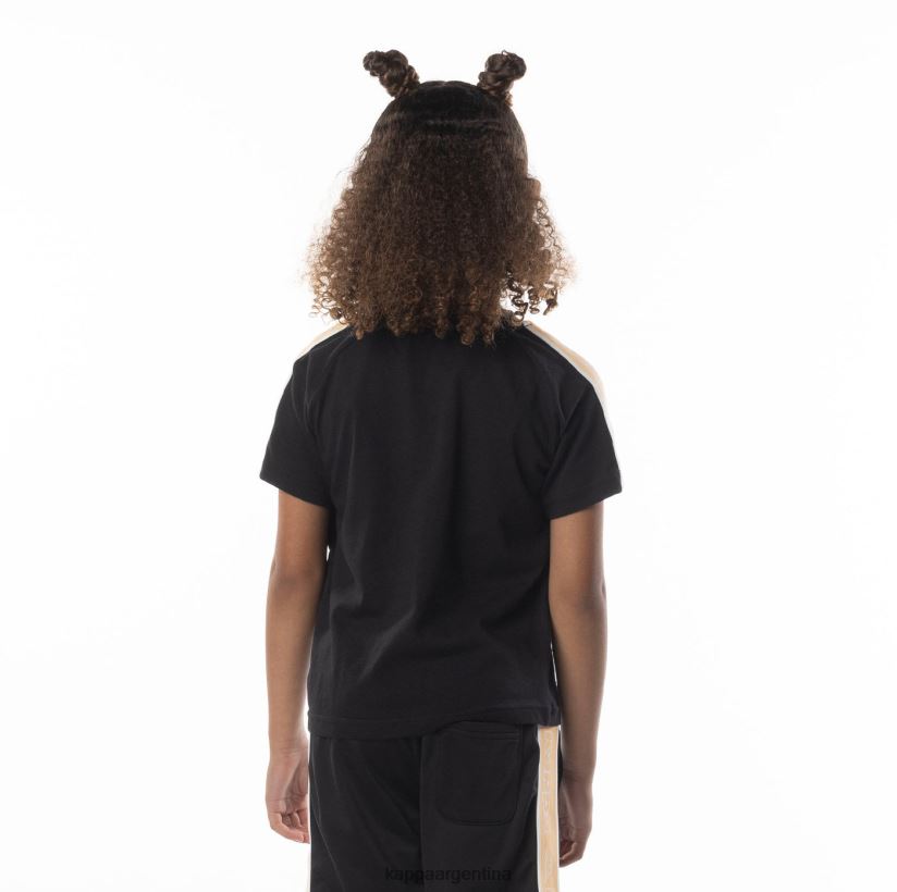 Kappa niños camiseta con logo y cinta para niños avirec 2 humo negro naranja 2FJJXV685