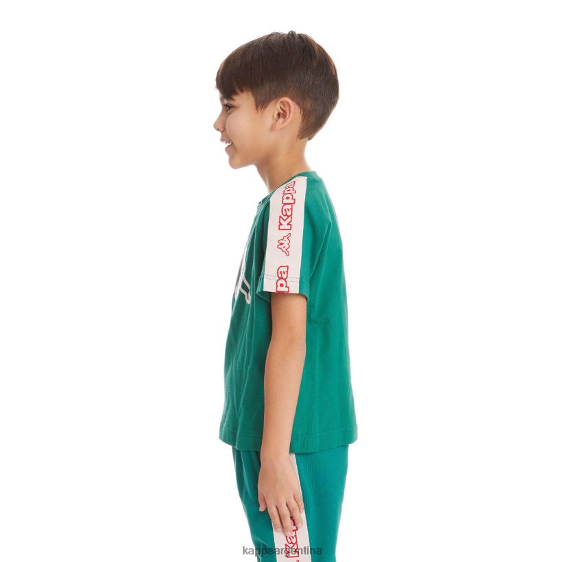 Kappa niños camiseta con logo y cinta para niños avirec 2 verde oscuro 2FJJXV751