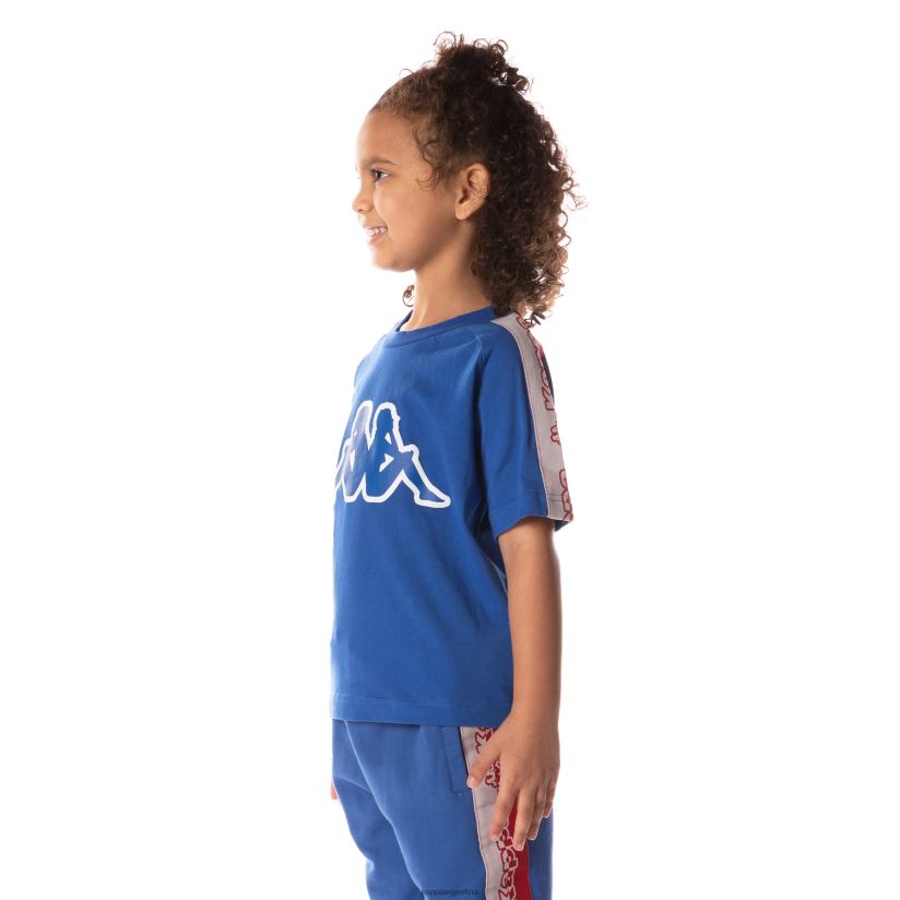 Kappa niños camiseta davirec con cinta del logo azul 2FJJXV714