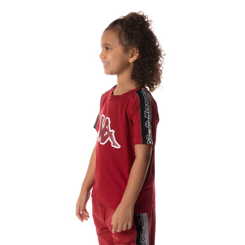 Kappa niños camiseta davirec con cinta del logo rojo 2FJJXV715
