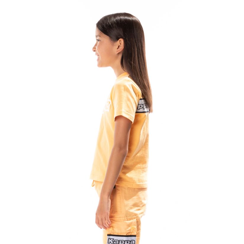Kappa niños camiseta erco con cinta del logo para niños naranja claro 2FJJXV680