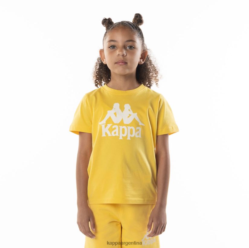 Kappa niños camiseta esstesi auténtica para niños arena amarilla 2FJJXV691