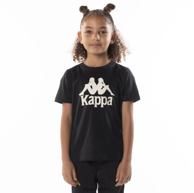 Kappa niños camiseta esstesi auténtica para niños arena de humo negro 2FJJXV694
