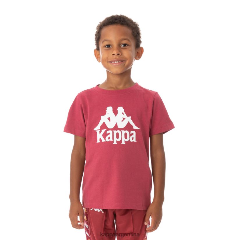 Kappa niños camiseta estessi niños auténtica borgoña 2FJJXV762