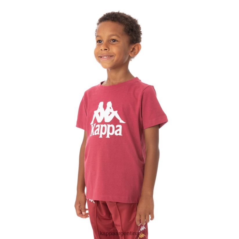 Kappa niños camiseta estessi niños auténtica borgoña 2FJJXV762