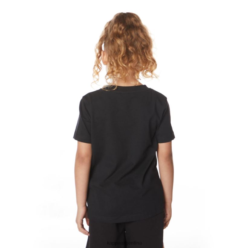 Kappa niños camiseta estessi niños auténtica negro azabache 2FJJXV651