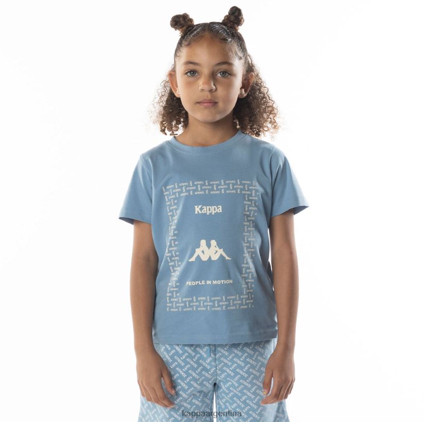 Kappa niños camiseta grafía auténtica para niños arena azul claro 2FJJXV686