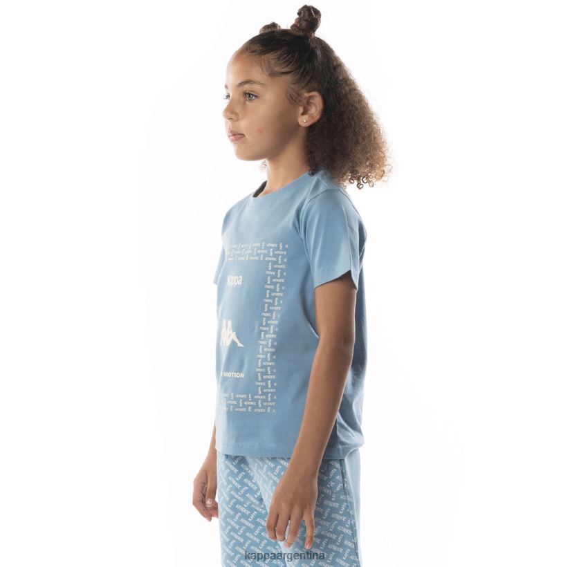 Kappa niños camiseta grafía auténtica para niños arena azul claro 2FJJXV686