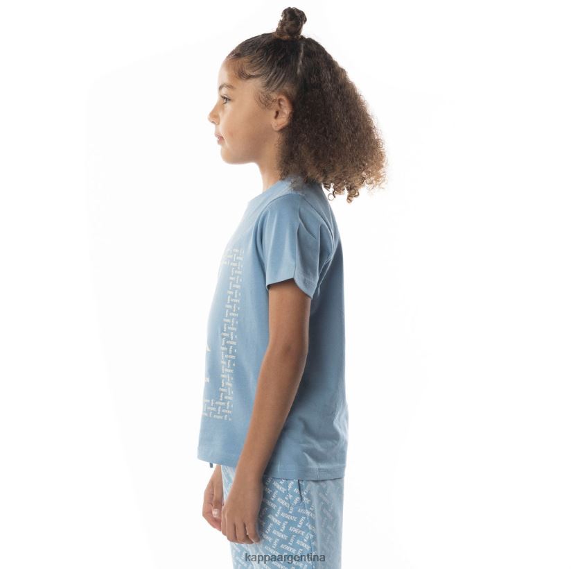 Kappa niños camiseta grafía auténtica para niños arena azul claro 2FJJXV686