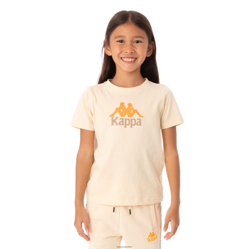 Kappa niños camiseta molongio auténtica para niños beige 2FJJXV781