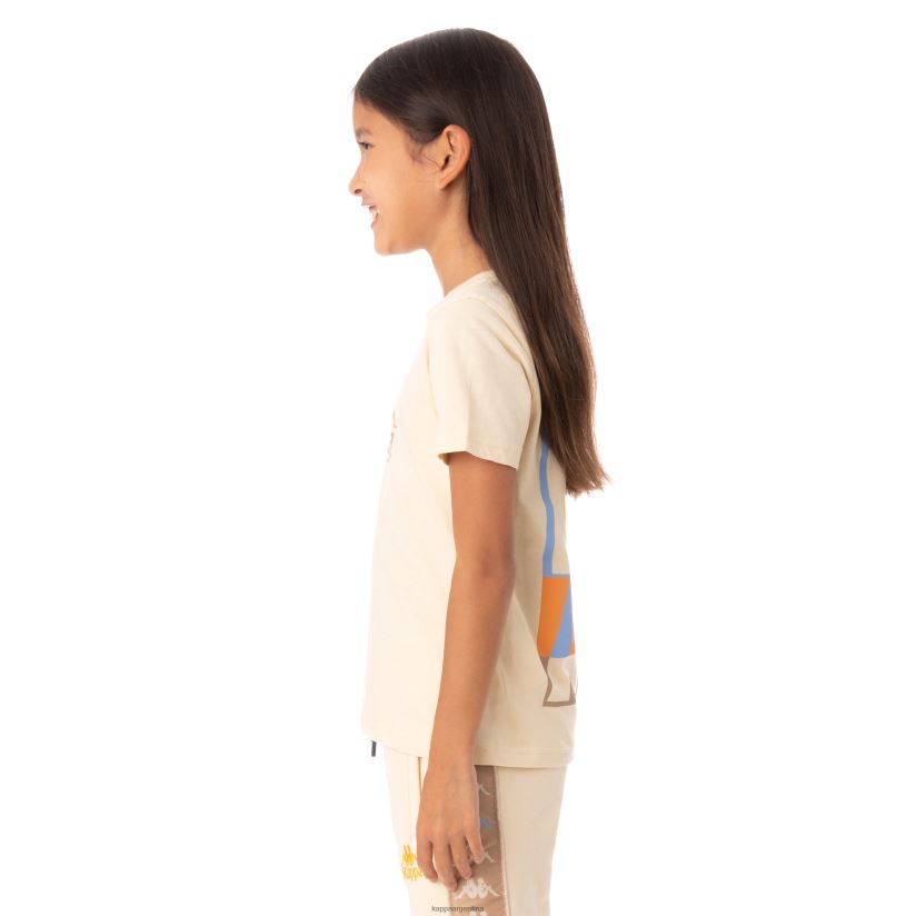 Kappa niños camiseta molongio auténtica para niños beige 2FJJXV781