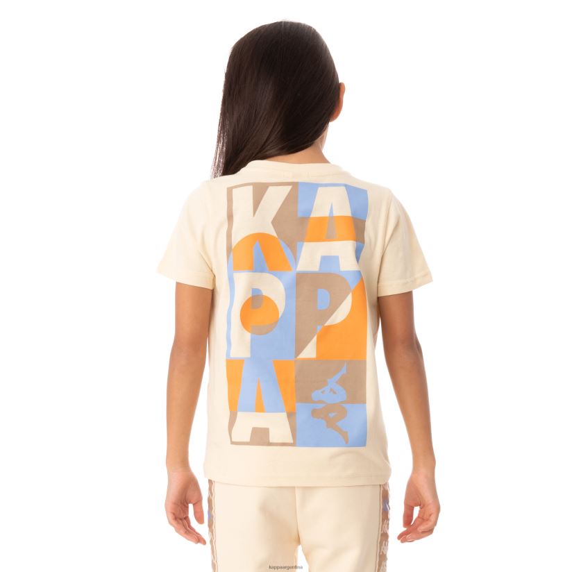 Kappa niños camiseta molongio auténtica para niños beige 2FJJXV781