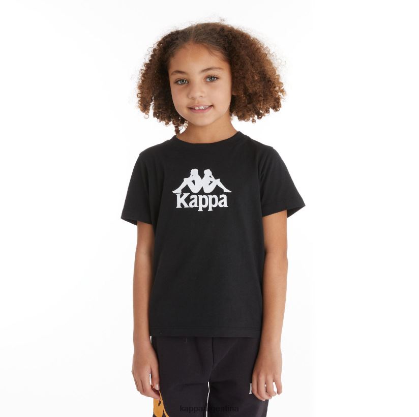 Kappa niños camiseta molongio auténtica para niños humo negro naranja claro 2FJJXV721