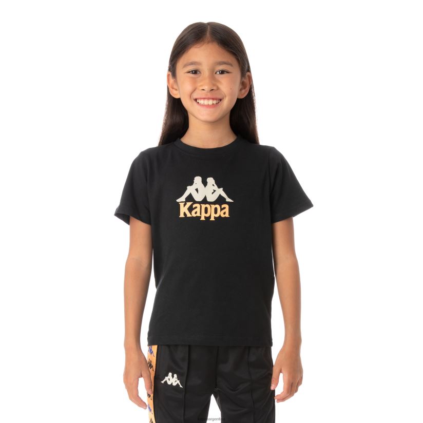 Kappa niños camiseta molongio auténtica para niños negro 2FJJXV776