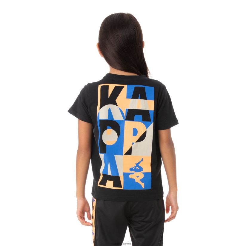 Kappa niños camiseta molongio auténtica para niños negro 2FJJXV776