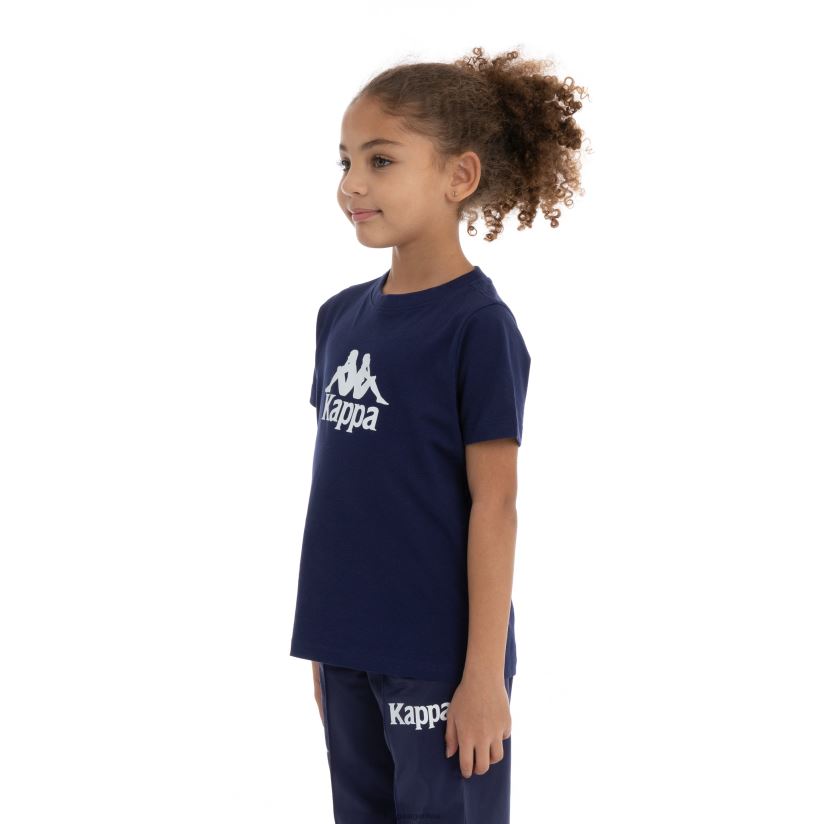 Kappa niños camiseta molongio auténtica para niños violeta azul marino 2FJJXV720