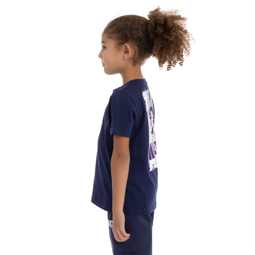 Kappa niños camiseta molongio auténtica para niños violeta azul marino 2FJJXV720