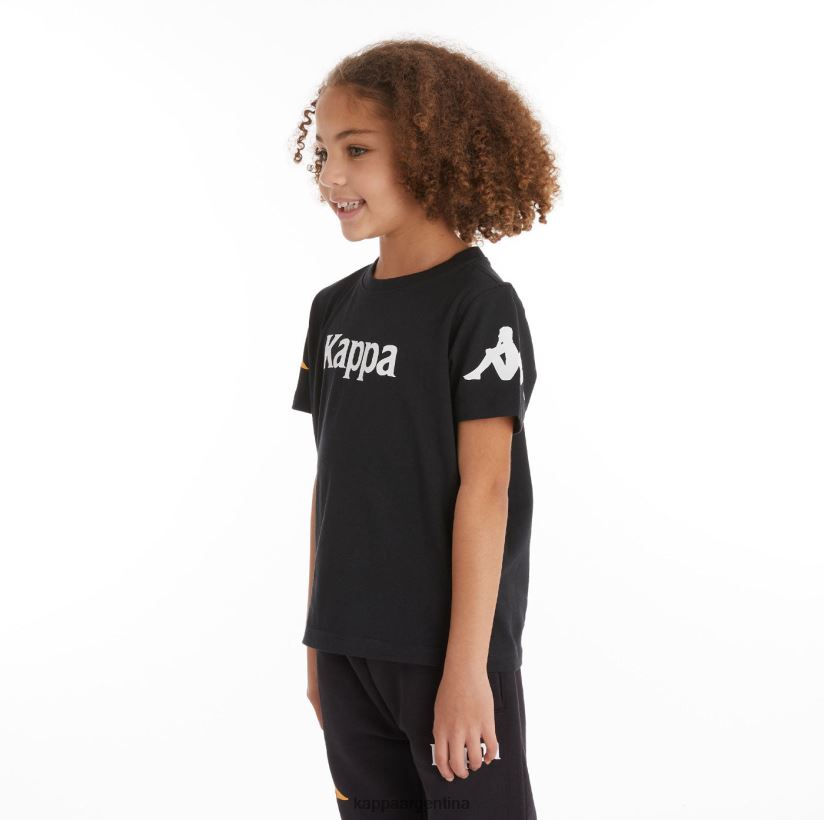 Kappa niños camiseta paroo auténtica para niños humo negro 2FJJXV726