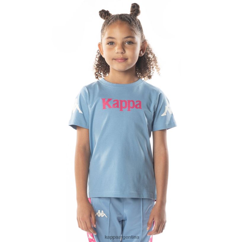 Kappa niños camiseta paroo auténtica para niños rosa azul claro 2FJJXV688