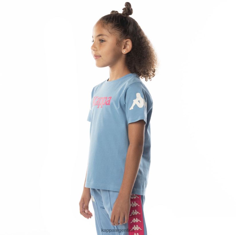Kappa niños camiseta paroo auténtica para niños rosa azul claro 2FJJXV688