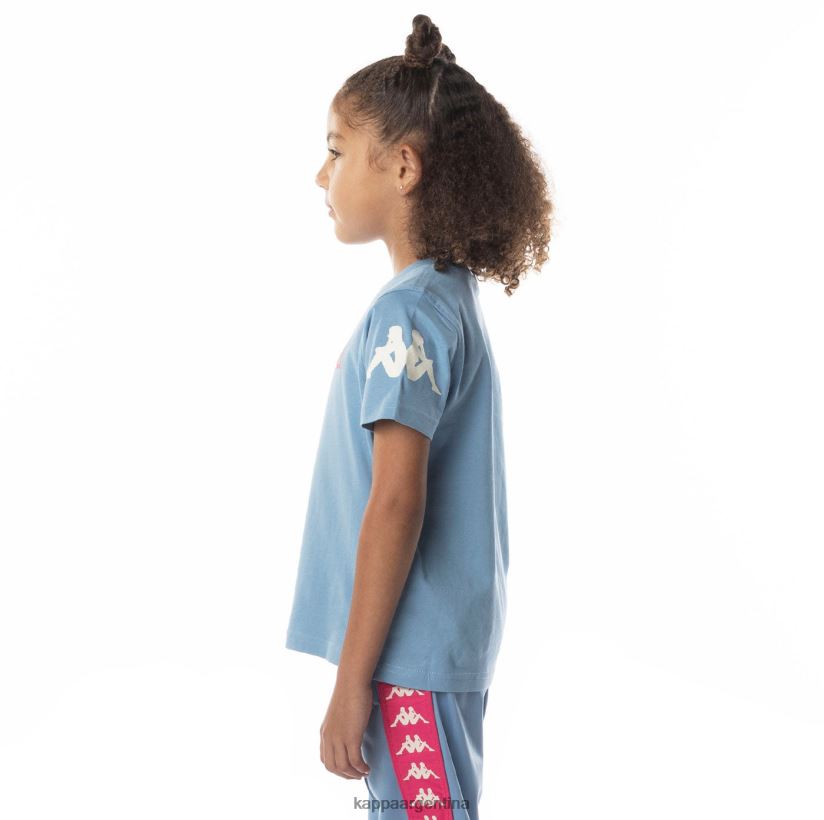 Kappa niños camiseta paroo auténtica para niños rosa azul claro 2FJJXV688
