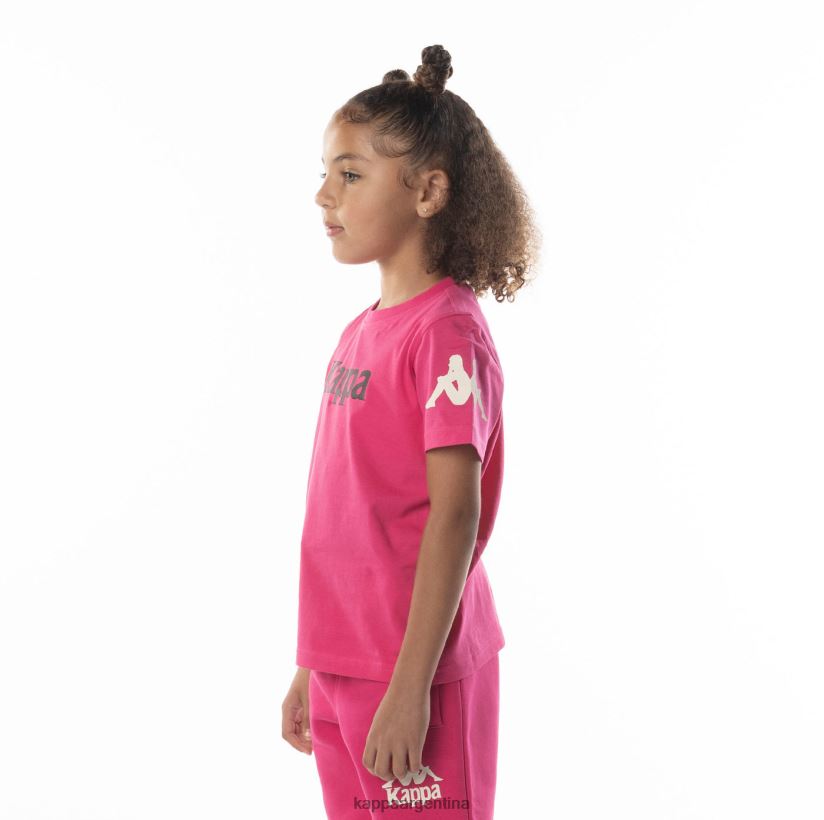 Kappa niños camiseta paroo auténtica para niños rosa negro 2FJJXV689
