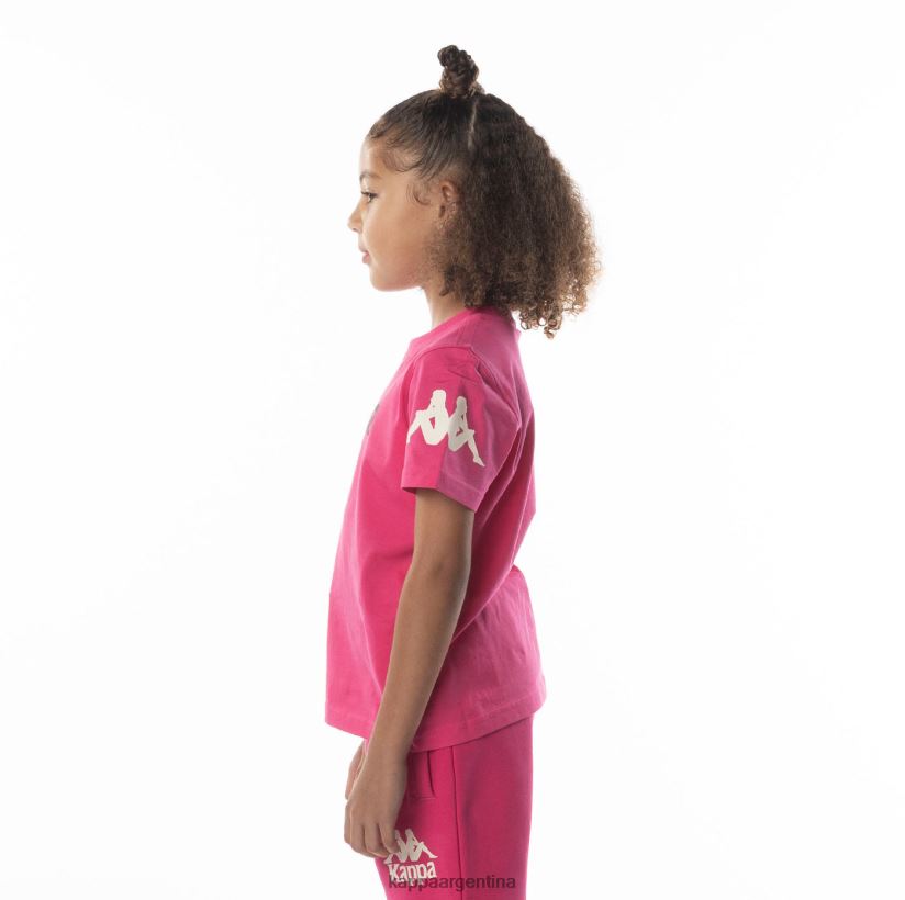 Kappa niños camiseta paroo auténtica para niños rosa negro 2FJJXV689