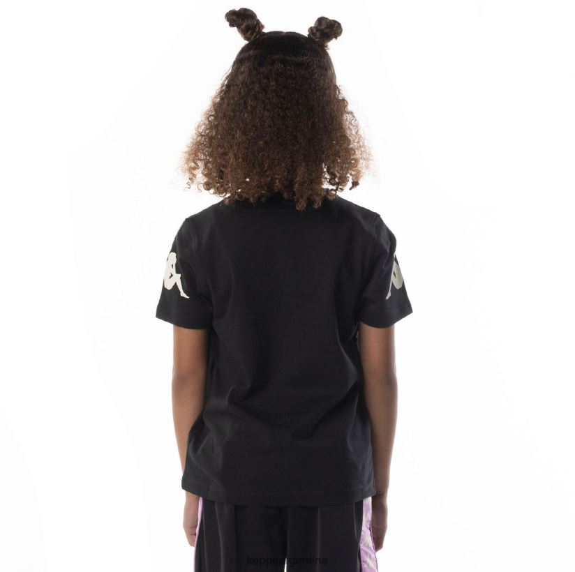 Kappa niños camiseta paroo auténtica para niños violeta humo negro 2FJJXV690