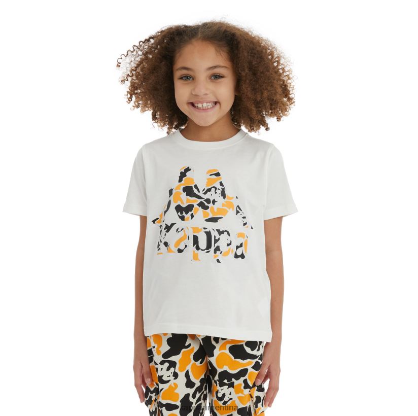 Kappa niños camiseta phullo auténtica para niños humo negro naranja claro 2FJJXV718