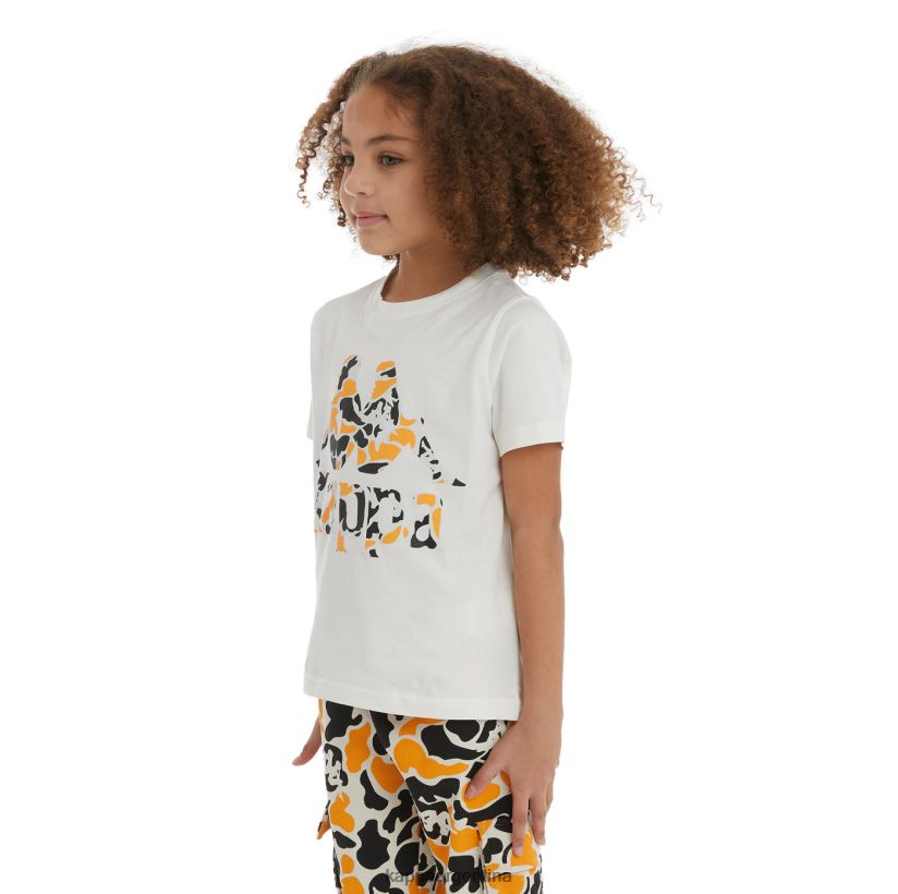 Kappa niños camiseta phullo auténtica para niños humo negro naranja claro 2FJJXV718