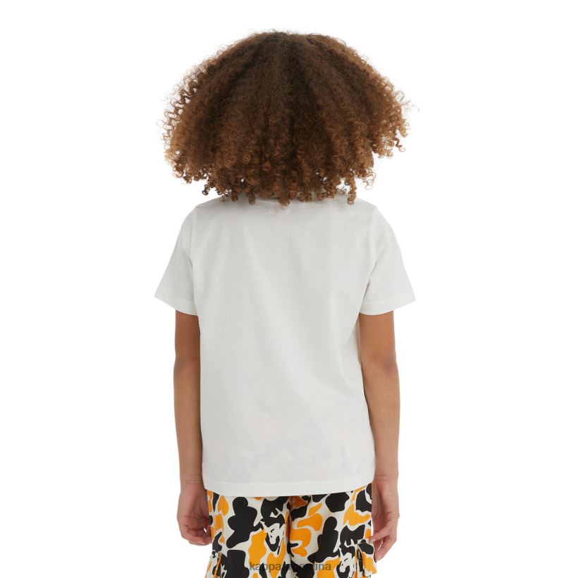 Kappa niños camiseta phullo auténtica para niños humo negro naranja claro 2FJJXV718