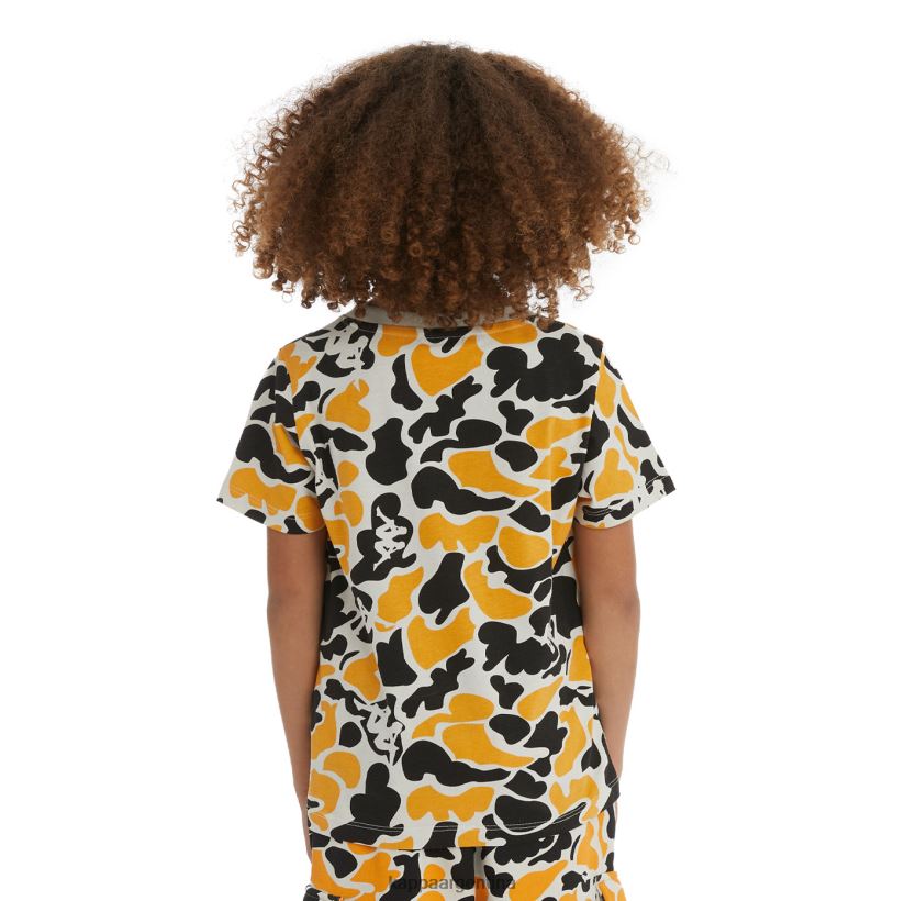 Kappa niños camiseta pyllo auténtica para niños humo negro naranja claro 2FJJXV724