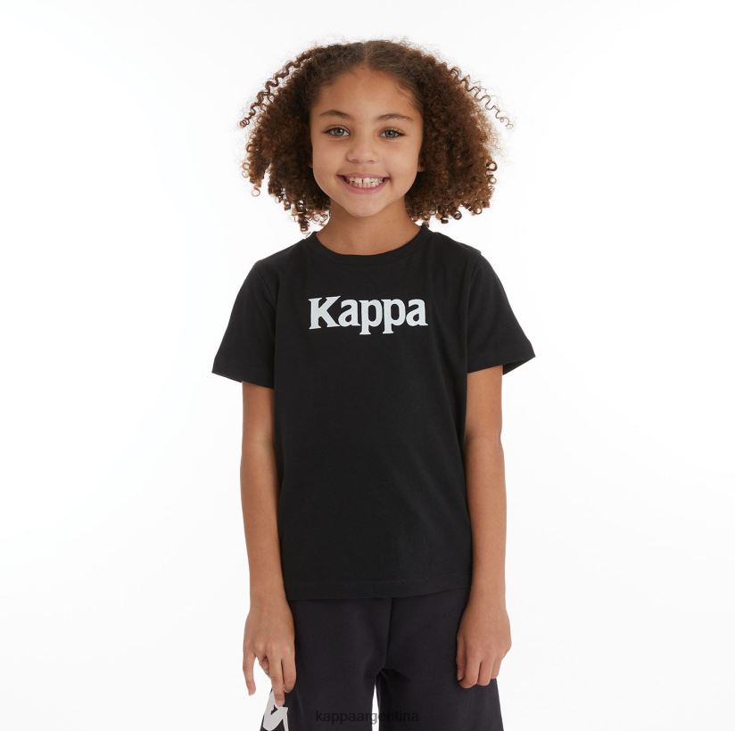 Kappa niños camiseta runis autentica para niños humo negro naranja claro 2FJJXV729