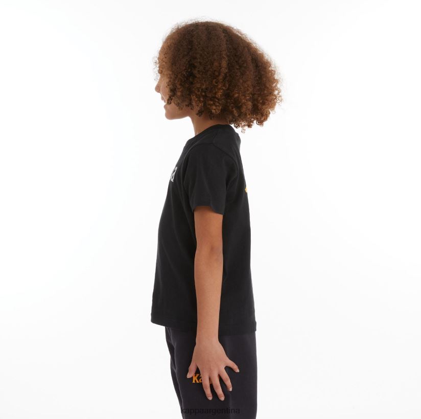 Kappa niños camiseta runis autentica para niños humo negro naranja claro 2FJJXV729