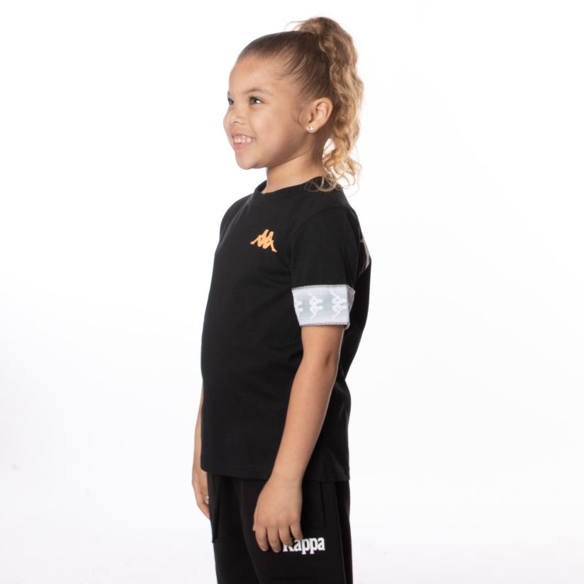 Kappa niños camiseta torby 222 banda niños negro azabache 2FJJXV654