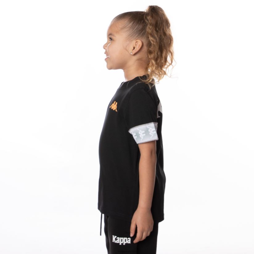 Kappa niños camiseta torby 222 banda niños negro azabache 2FJJXV654