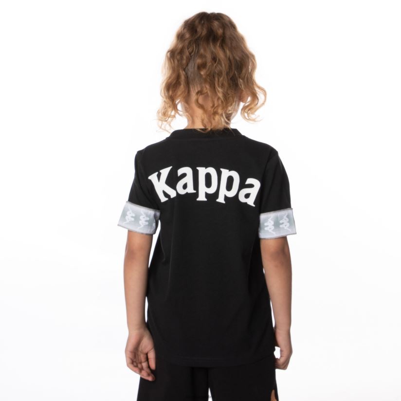 Kappa niños camiseta torby 222 banda niños negro azabache 2FJJXV654