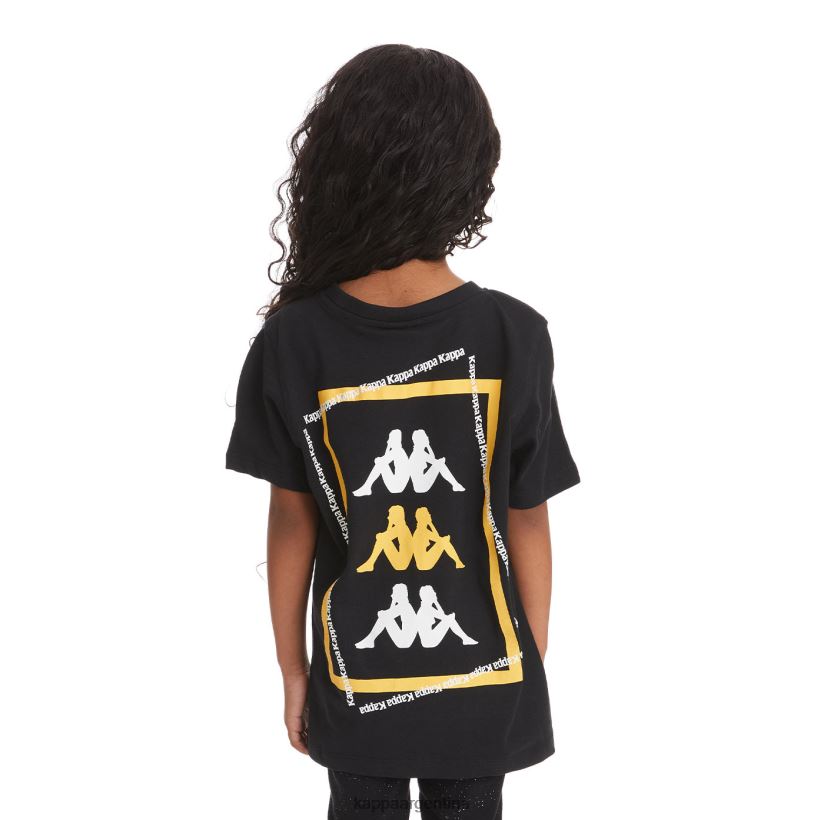 Kappa niños camiseta vlado auténtica para niños humo negro 2FJJXV755