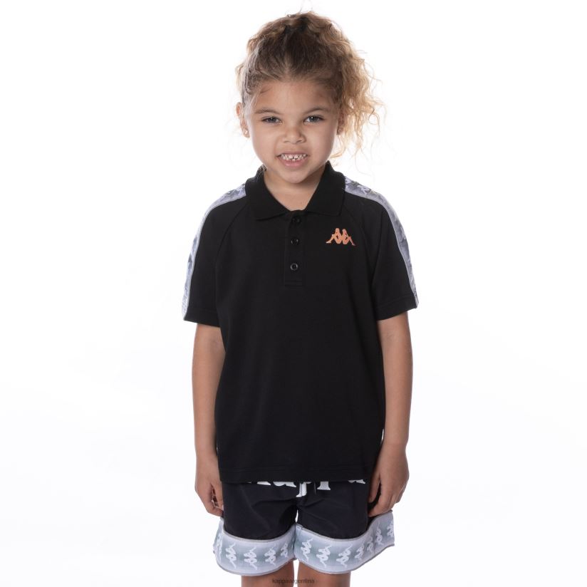 Kappa niños polo 222 banda calgar niño negro azabache 2FJJXV653