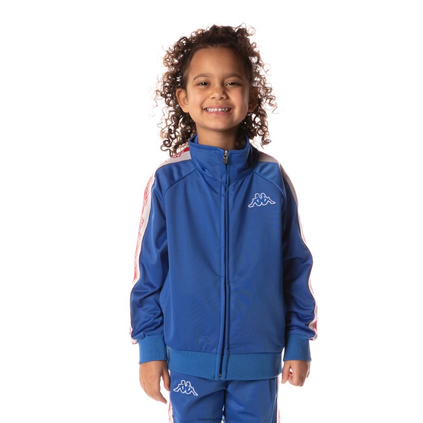 Kappa niños chamarra deportiva con cinta del logo azul 2FJJXV416