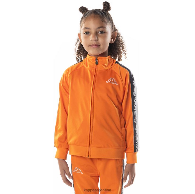 Kappa niños chamarra deportiva con cinta del logo naranja 2FJJXV415