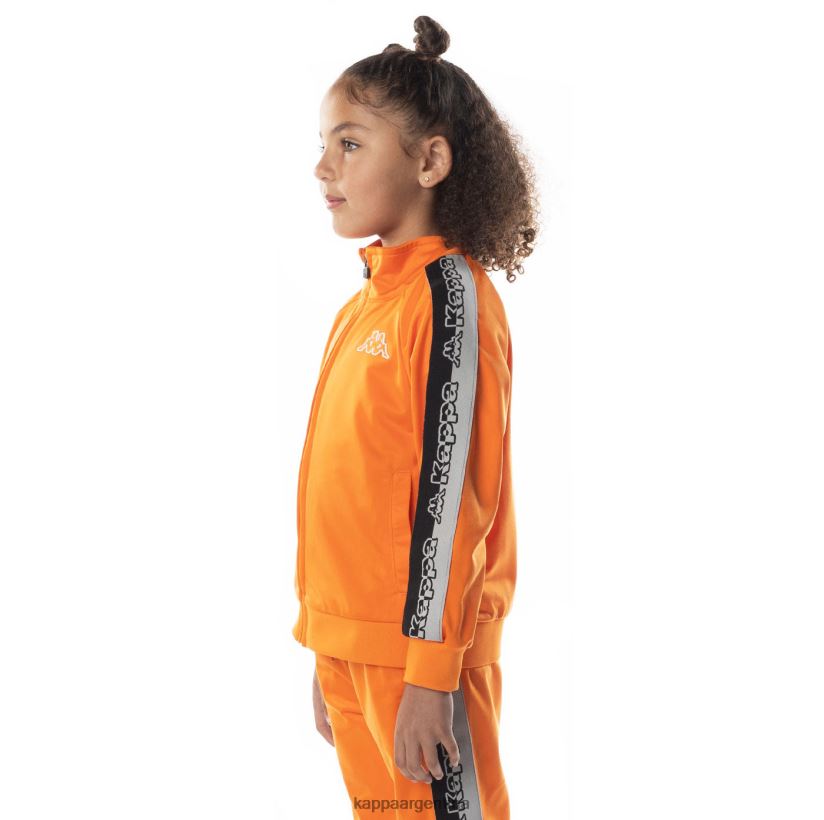 Kappa niños chamarra deportiva con cinta del logo naranja 2FJJXV415