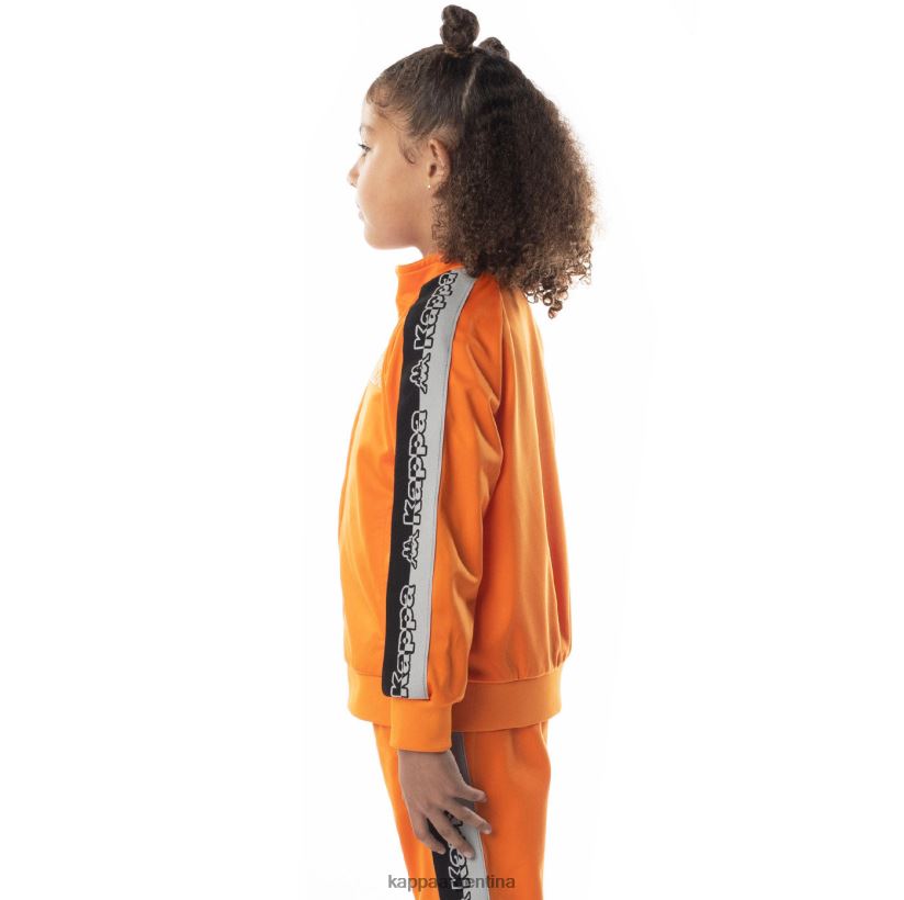Kappa niños chamarra deportiva con cinta del logo naranja 2FJJXV415