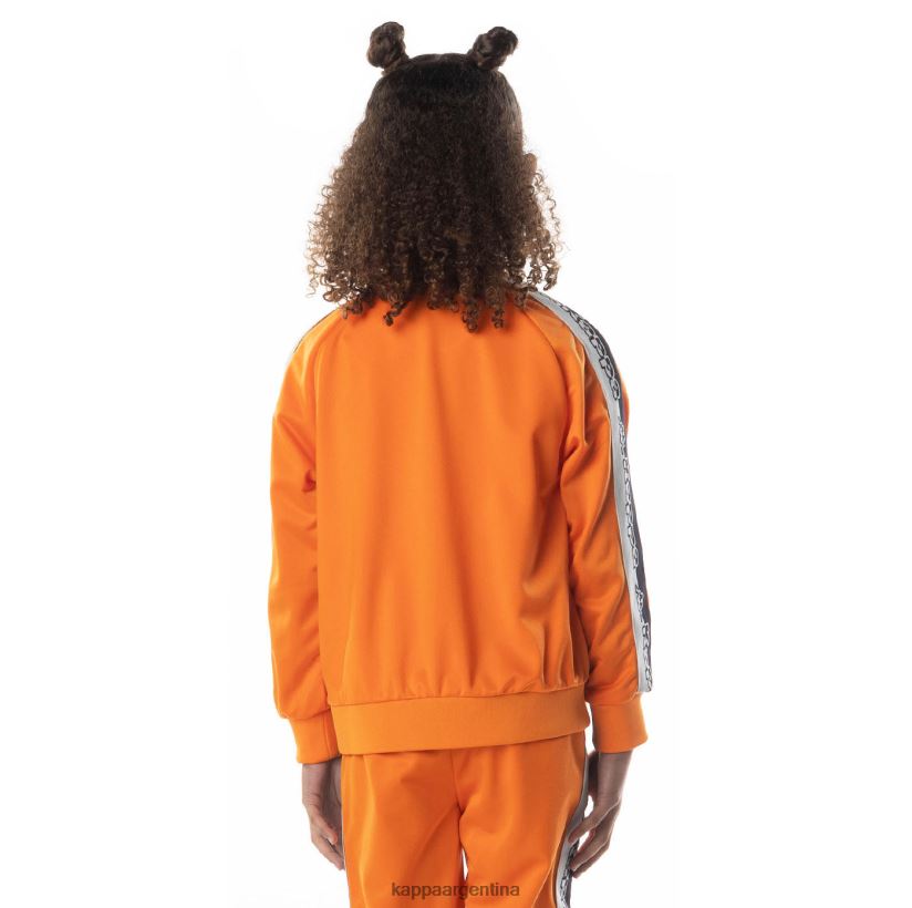 Kappa niños chamarra deportiva con cinta del logo naranja 2FJJXV415