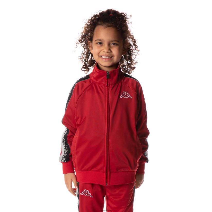 Kappa niños chamarra deportiva con cinta del logo rojo 2FJJXV417