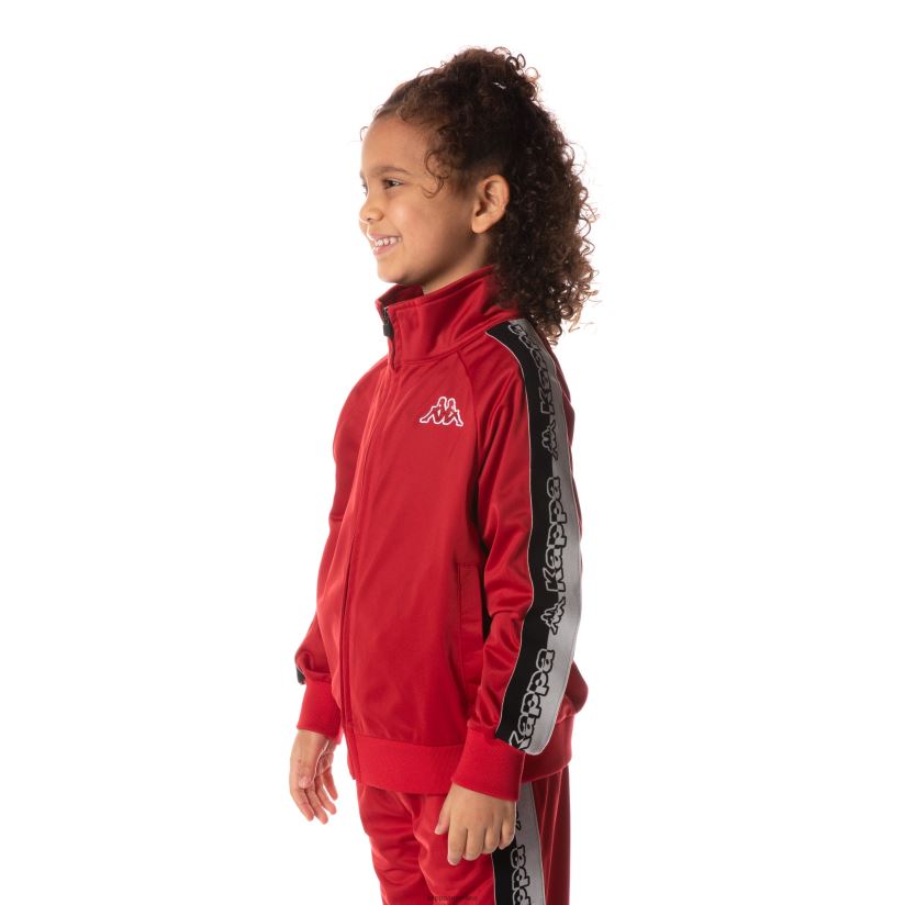 Kappa niños chamarra deportiva con cinta del logo rojo 2FJJXV417