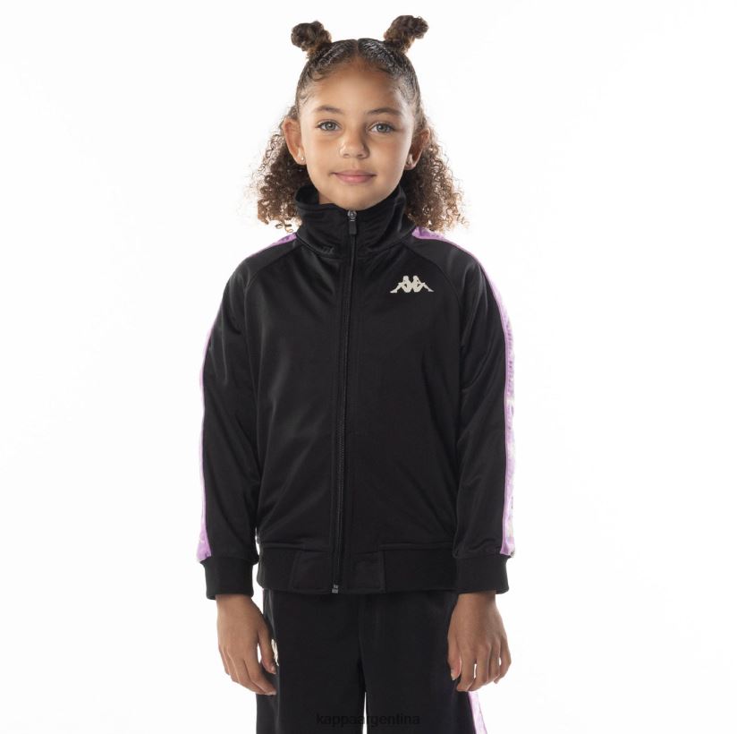Kappa niños chaqueta deportiva 222 banda anniston para niños violeta humo negro 2FJJXV413