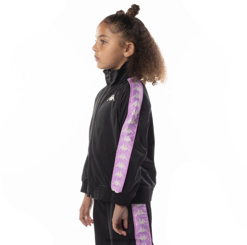 Kappa niños chaqueta deportiva 222 banda anniston para niños violeta humo negro 2FJJXV413