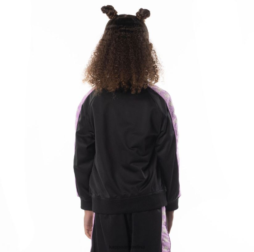 Kappa niños chaqueta deportiva 222 banda anniston para niños violeta humo negro 2FJJXV413