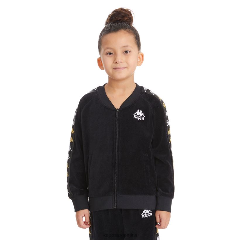 Kappa niños chaqueta deportiva 222 banda benettin para niños humo negro 2FJJXV435